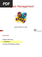 Project Management: Lecture April 14, 2011