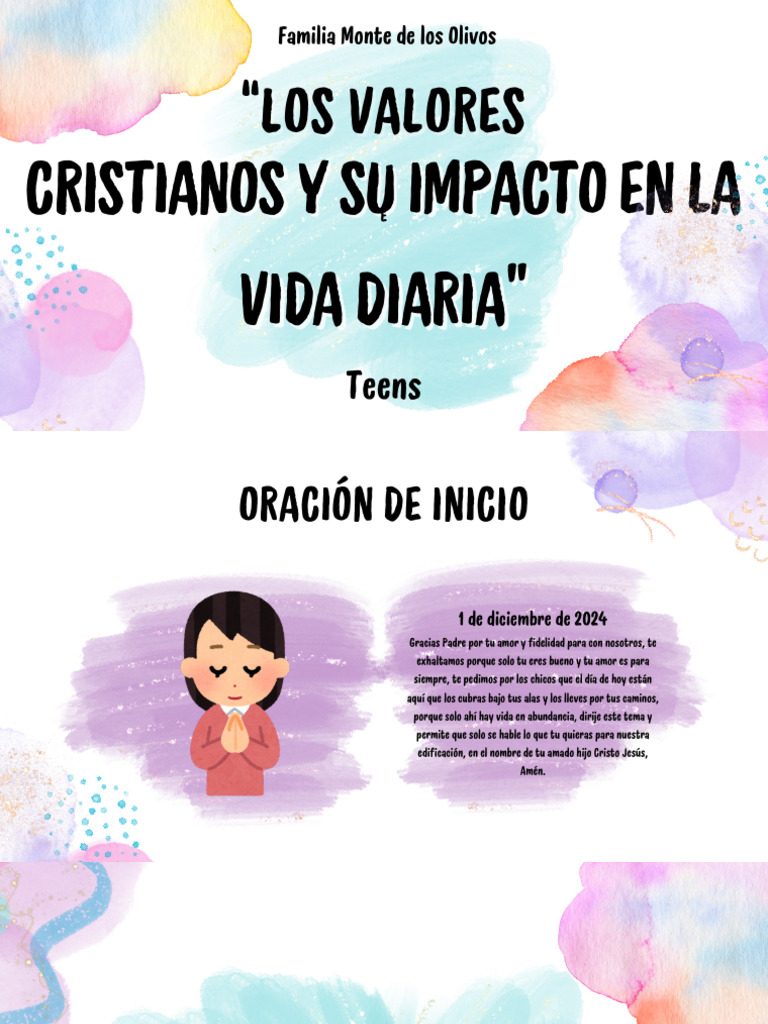Valores Cristianos en la Vida Diaria | PDF | Amor | Jesús