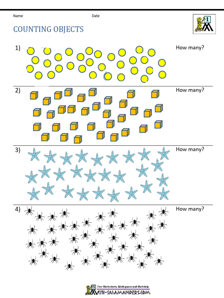 Counting Objects To Lesson 5 | PDF