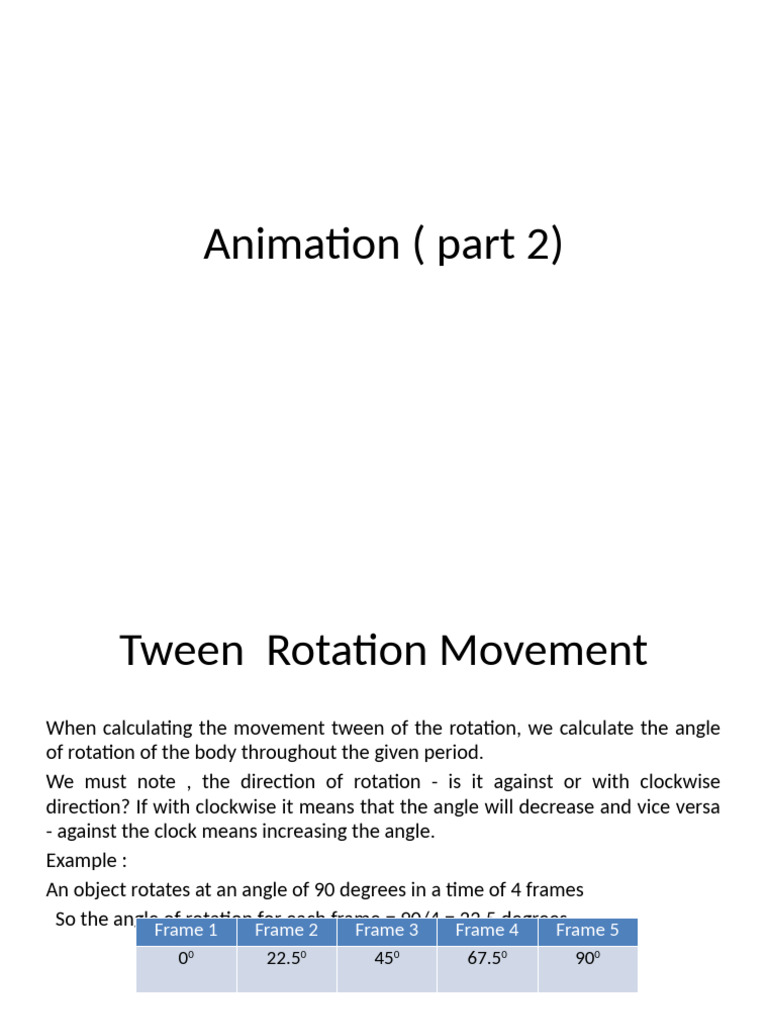 Animation Tween Techniques Explained | PDF | Color | Rgb Color Model