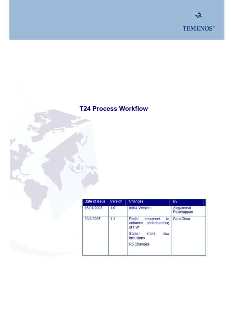 Process Workflow in T24 | PDF | Workflow | Information