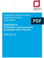 12 Bsbsus201a Participate in Environmentally Sustainable Work Practices v2