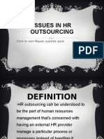 Issues in HR Outsourcing