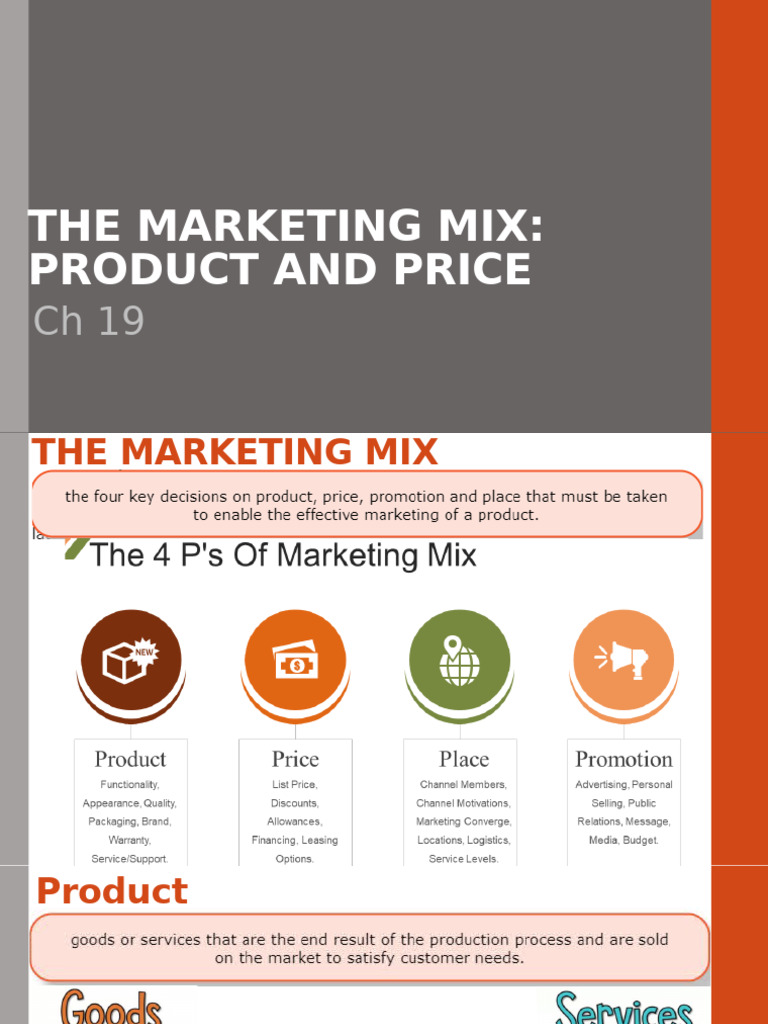 CH 19 The Marketing Mix PRODUCT and PRICE | PDF | Pricing | Profit ...