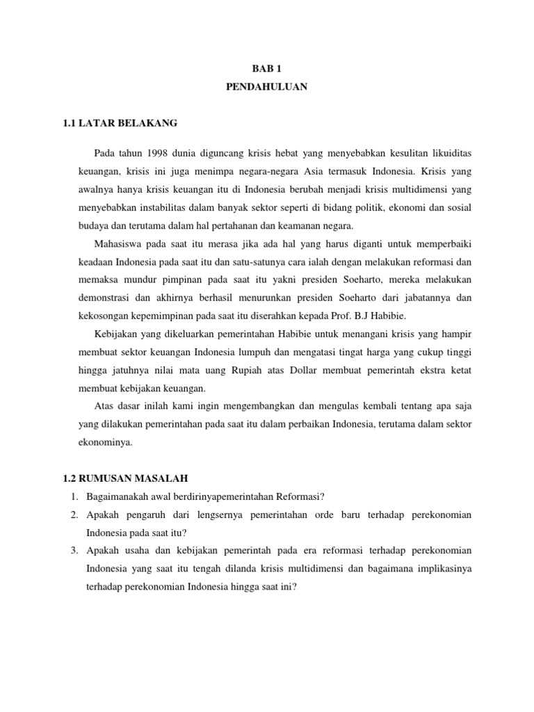 Contoh Makalah Tentang Inflasi