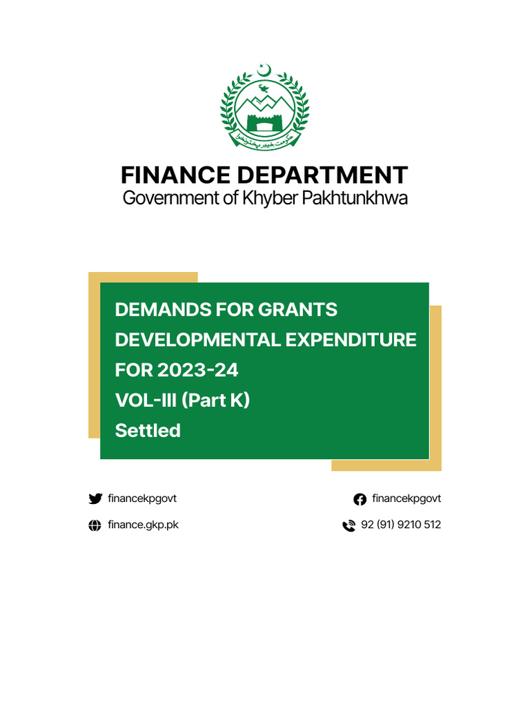 1716440360-DFG Part-K Developmental Expenditure Settled | PDF