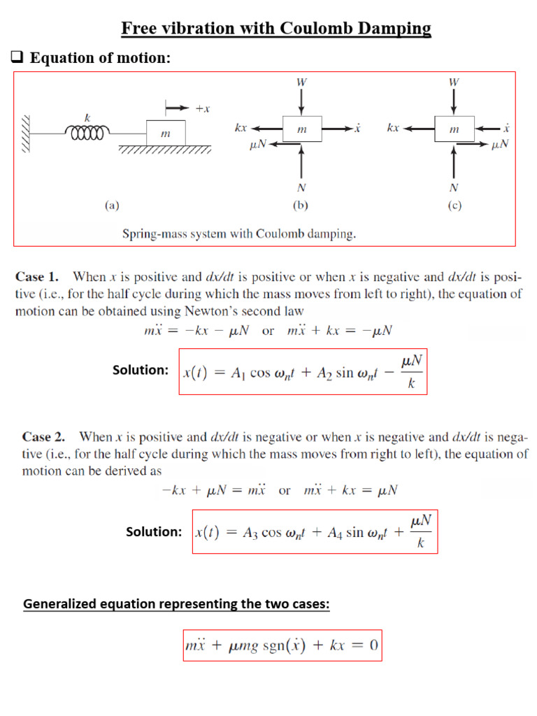 03 1DOF Damped Free Vibration Continued | PDF