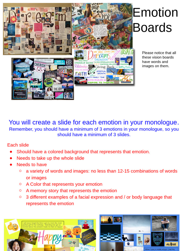 Create Emotion Vision Boards | PDF