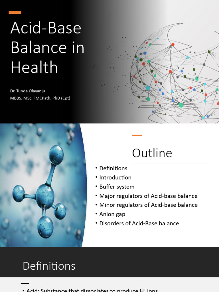 Acid-Base Balance in Health | PDF | Buffer Solution | Ph