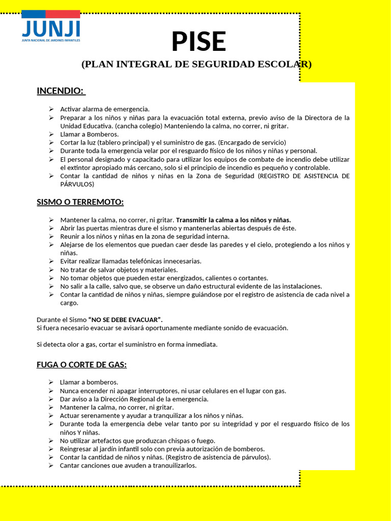 Seguridad Escolar para Niños | PDF | Educación de la primera infancia