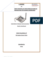 A Report: Assesment of Market Potential of Fixed Wireless Phone of Reliance Communication LTD in Ranchi (Jharkhand)