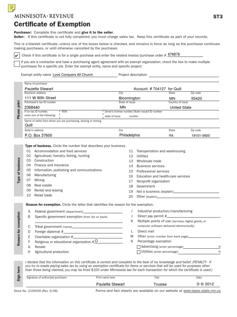 Exemption Certificate Guide | PDF | Sales Taxes In The United States ...