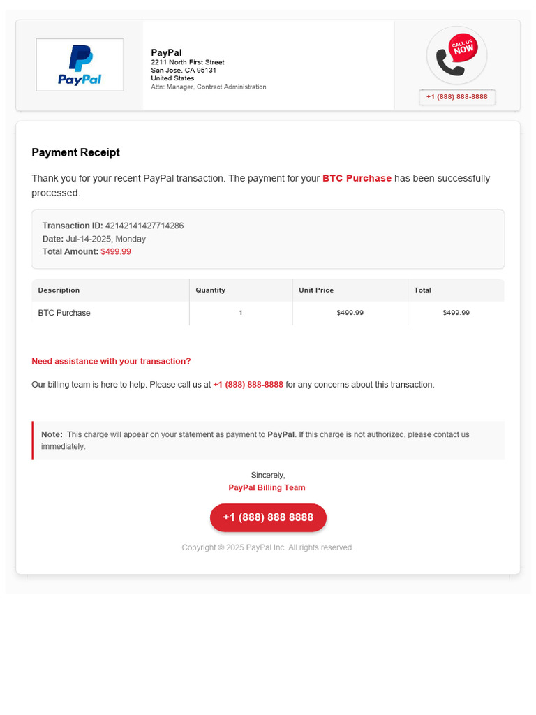 Payment Receipt: Thank You For Your Recent Paypal Transaction. The Payment  For Your Has Been Successfully Processed | PDF