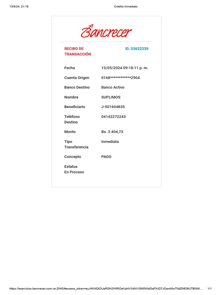 BDigital - Bancrecer | PDF | Transferencia bancaria | Bancario