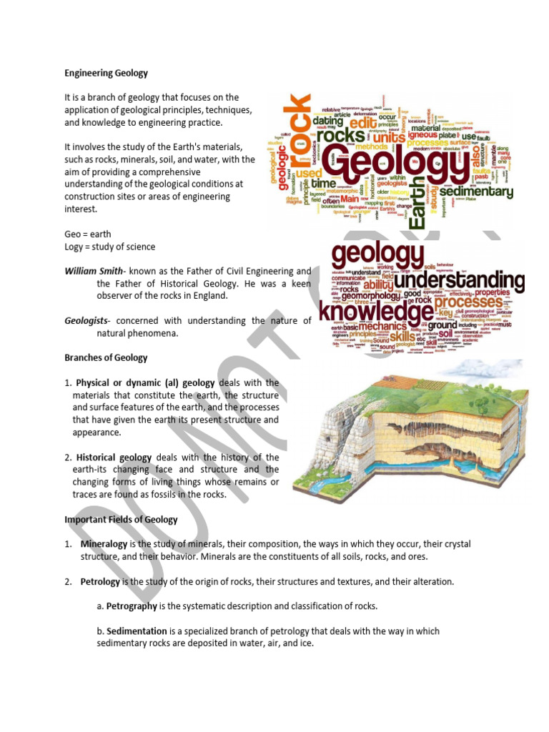 1 Introduction To Geology in Engineering | PDF | Plate Tectonics | Volcano