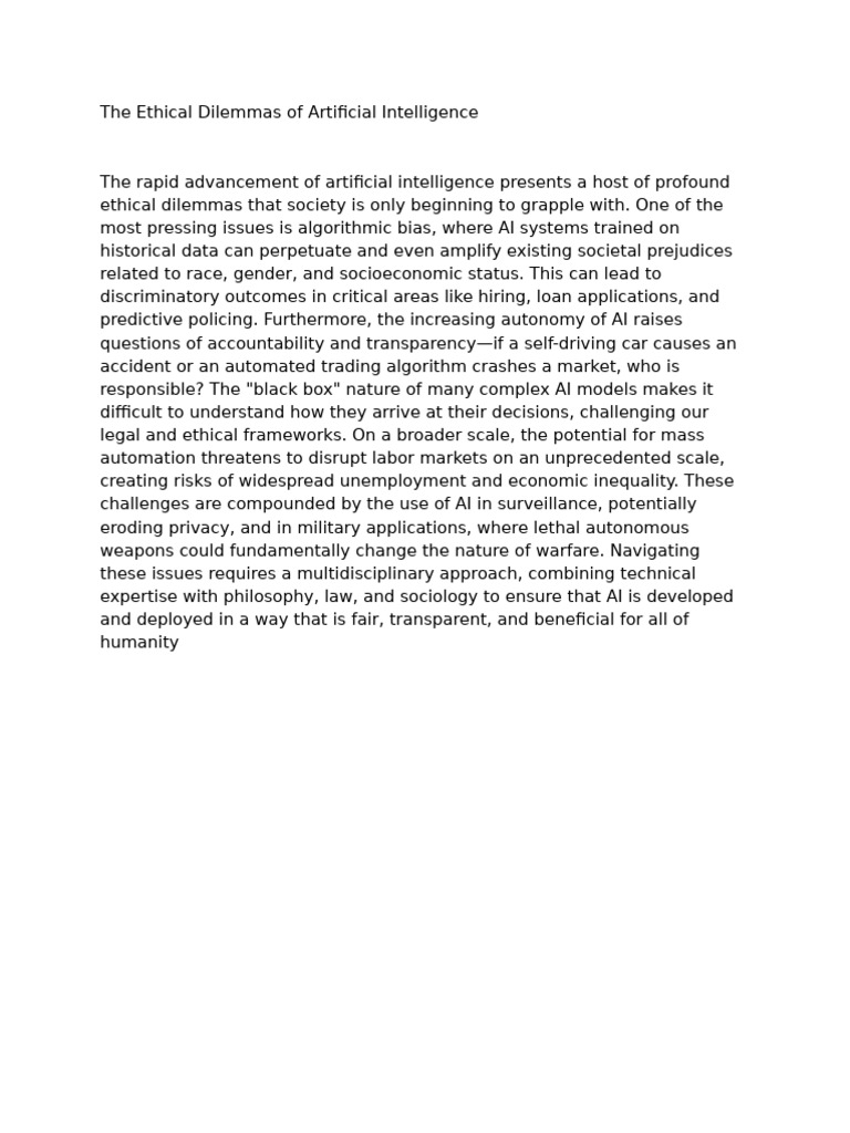 Ethical Challenges in AI Development | PDF