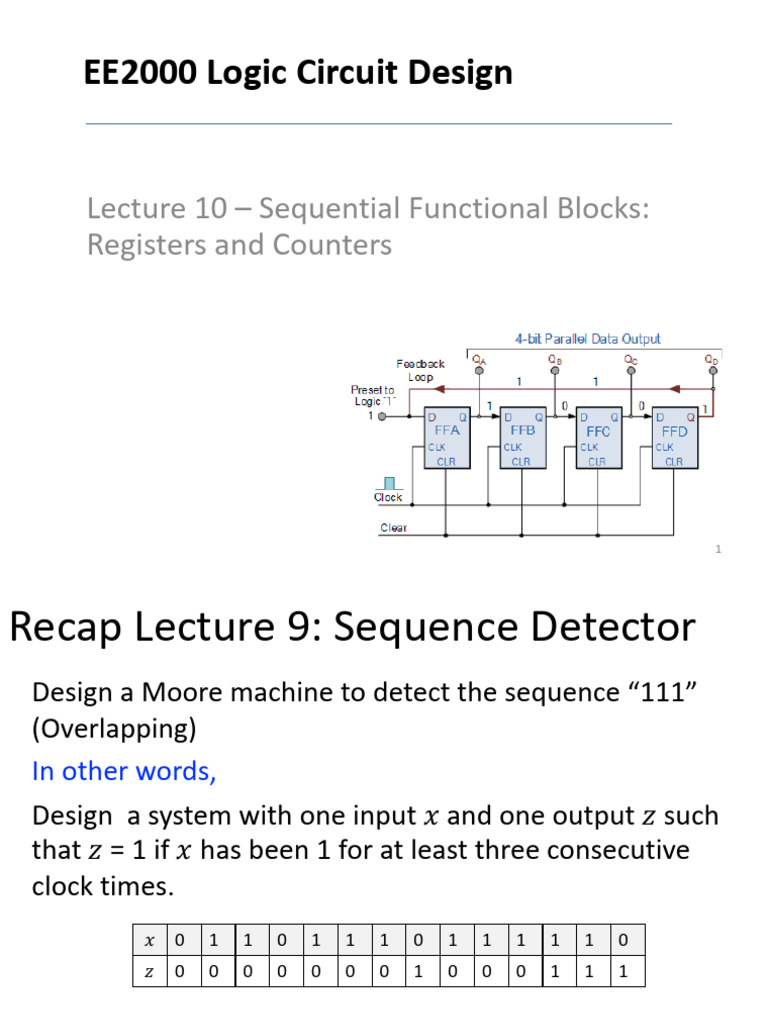Lecture10 RegistersAndCounters | PDF | Electronic Engineering ...