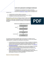 El proceso de evolución de la planeación estratégica tradicional