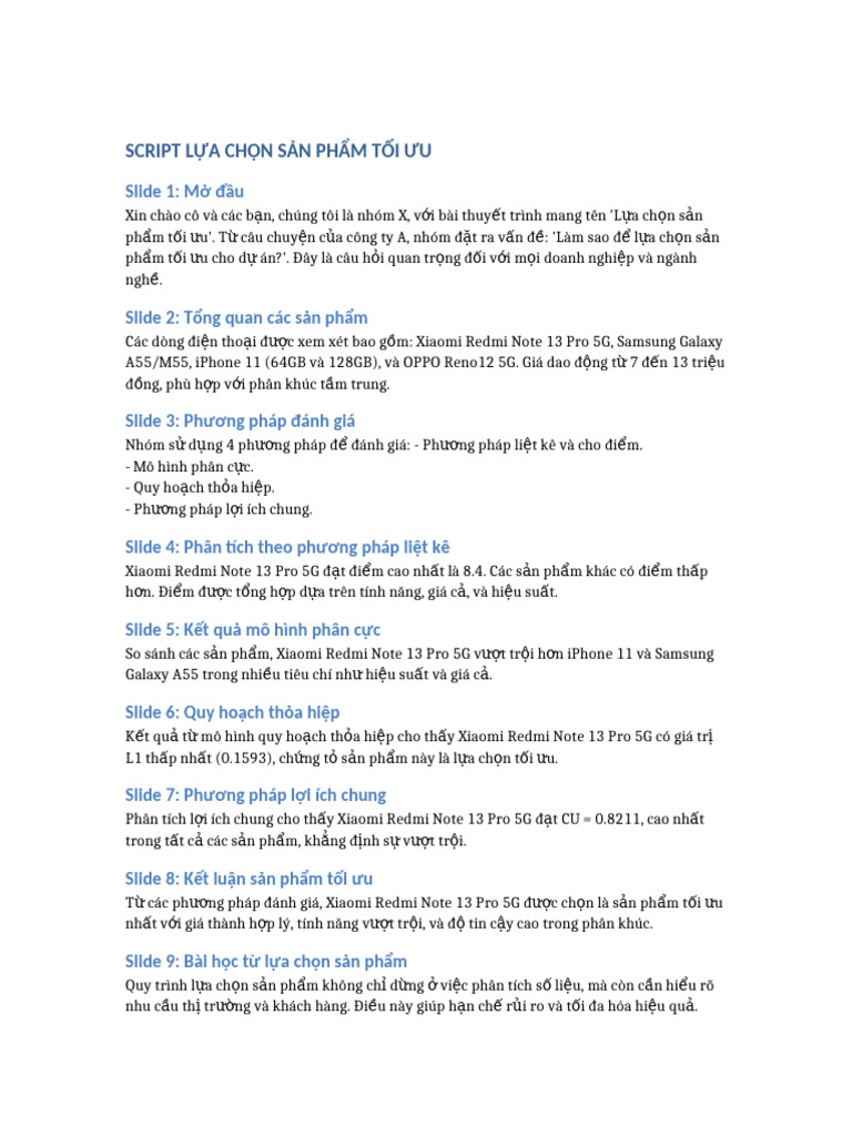 Script Lua Chon San Pham | PDF