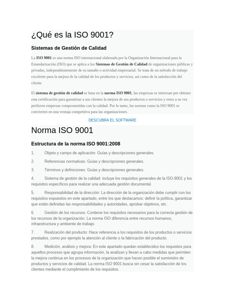 Guía sobre la norma ISO 9001:2015 | PDF | Sistema de manejo de calidad ...