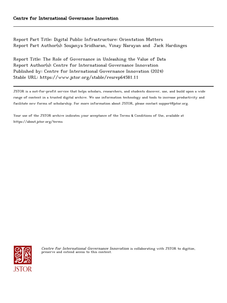 Digital Public Infrastructure 2024 | PDF | Governance | Privacy