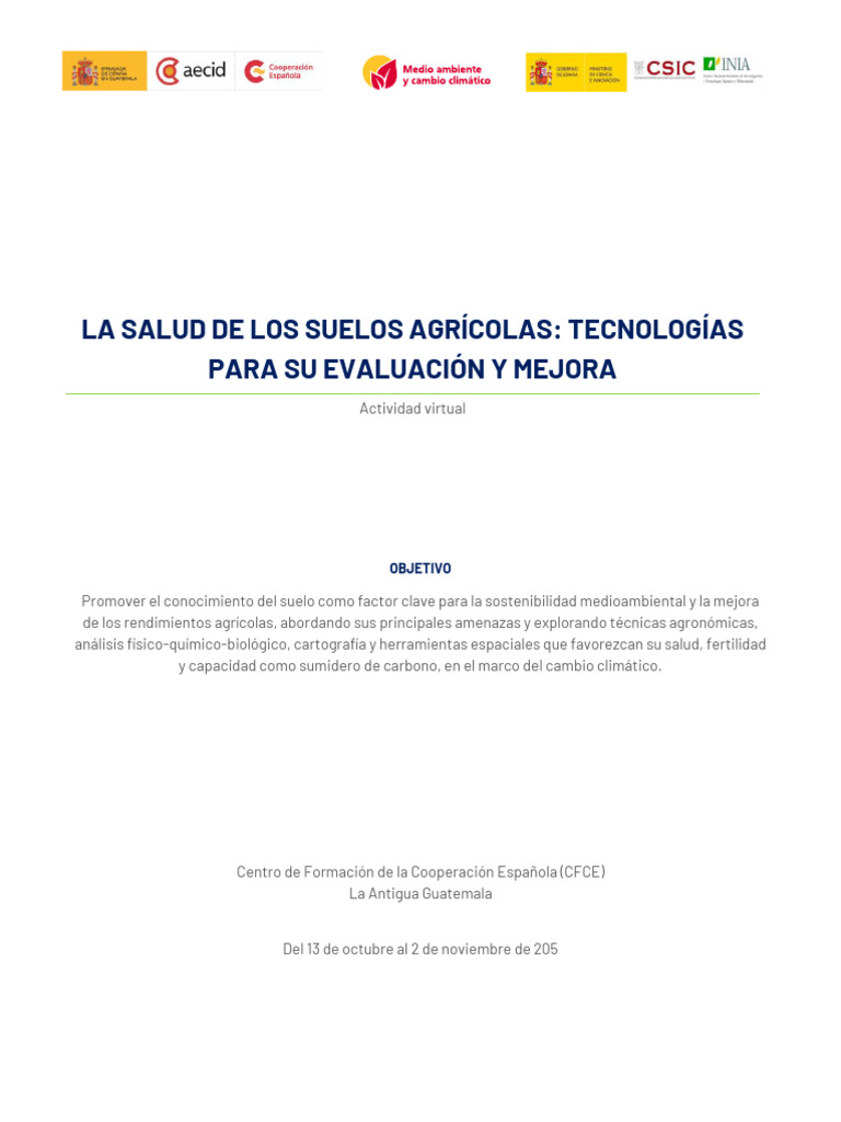 Salud de Suelos Agrícolas: Evaluación y Mejora | PDF | Agricultura ...