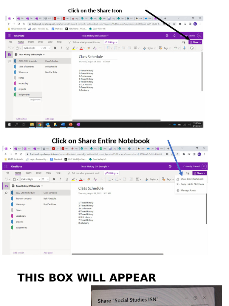 8.18 Sharing Your OneNote ISN | PDF