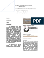 Errors, Uncertainties and Measurements Lab Report