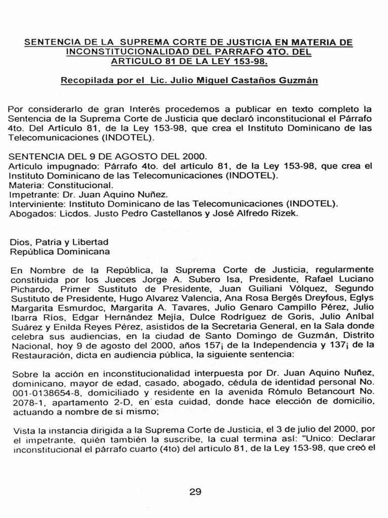 Sentencia de La Suprema Corte de Justicia en Materia de ...
