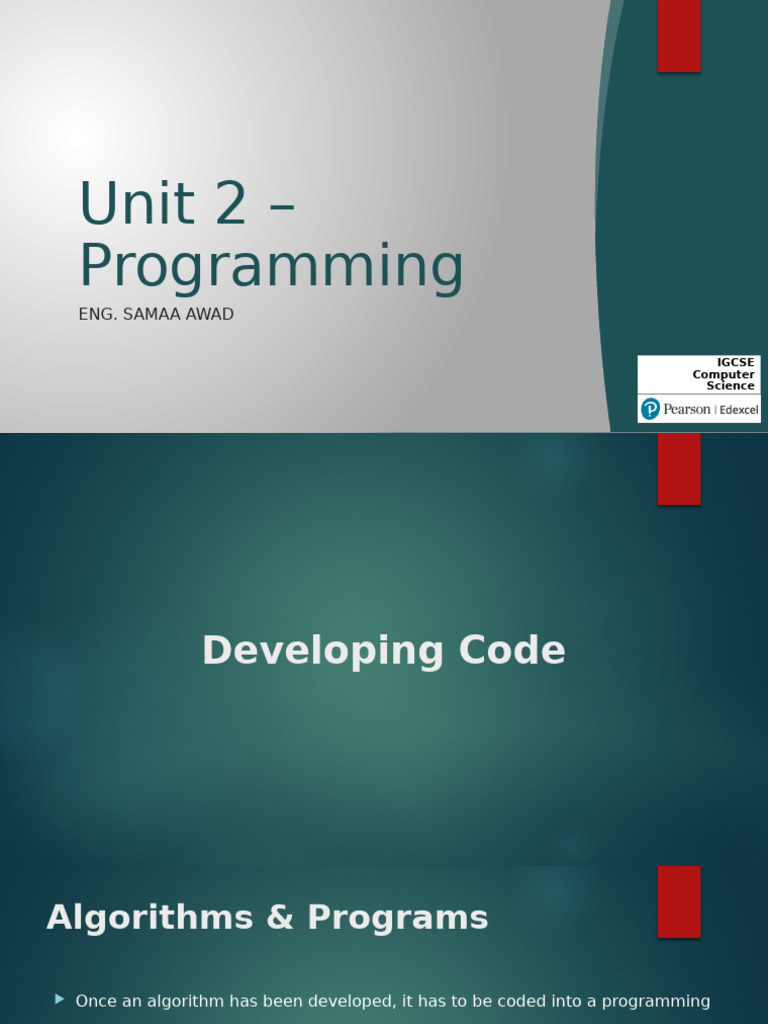 IGCSE Computer Science: Coding Basics | PDF | Data Type | Variable ...