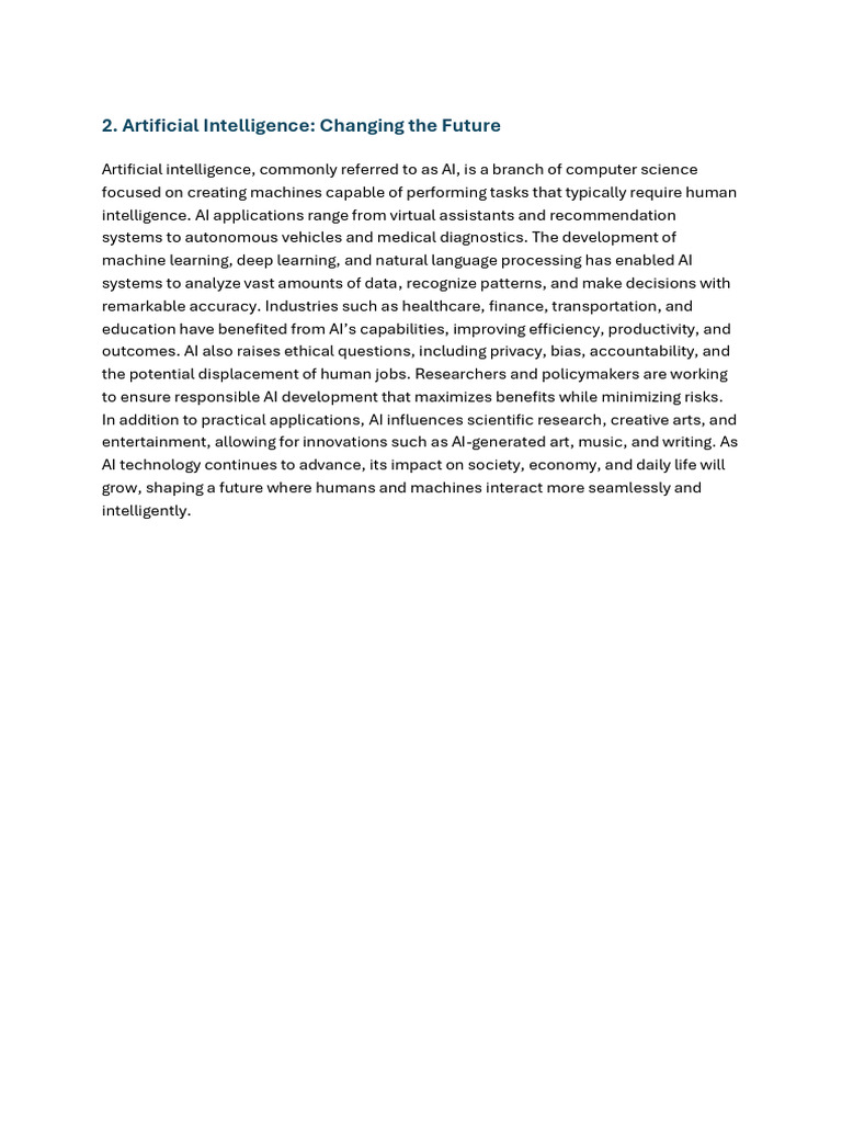 AI's Impact on Future Industries | PDF
