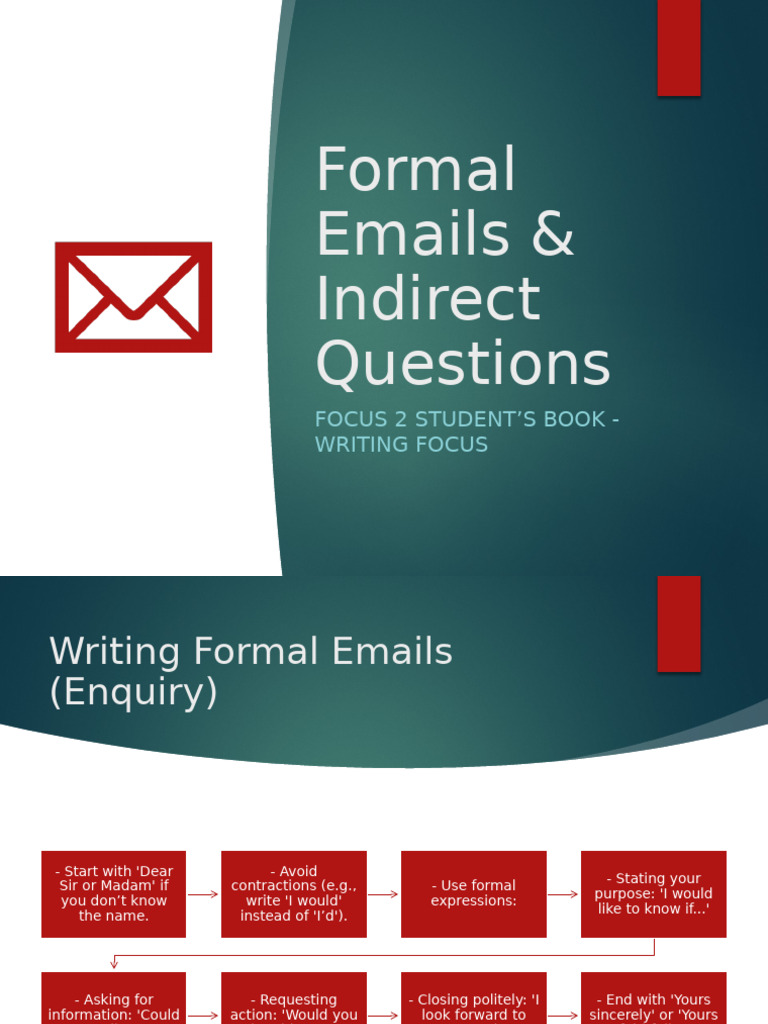 Writing Formal Emails and Indirect Questions | PDF | Chess Theory | Chess