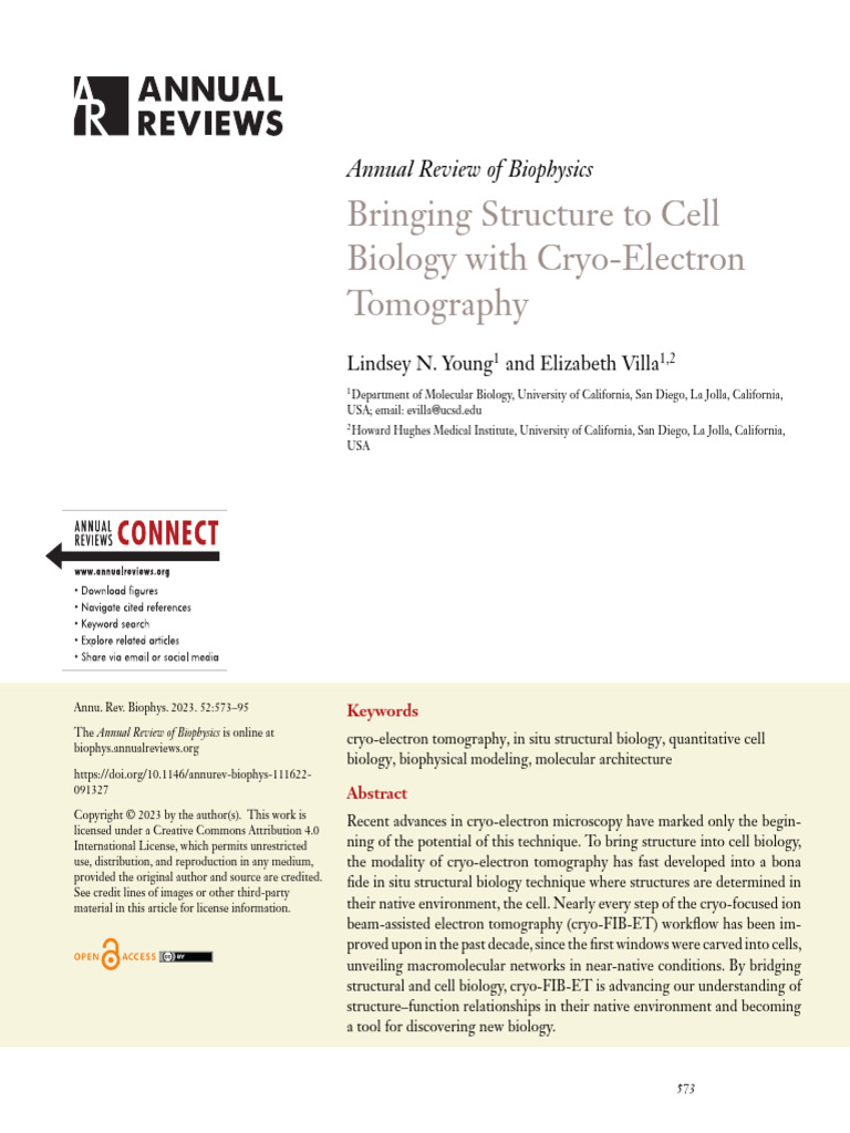 Annurev Biophys 111622 091327 | PDF | Transmission Electron Microscopy ...