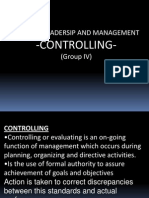 Nursing Leadersip and Management: - Controlling