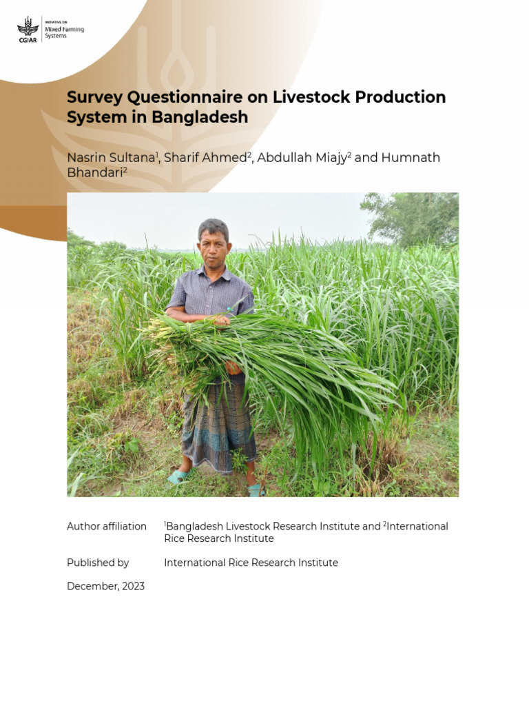 Questionnaire Livestock Production System 2023 (1) 250721 145757 | PDF ...