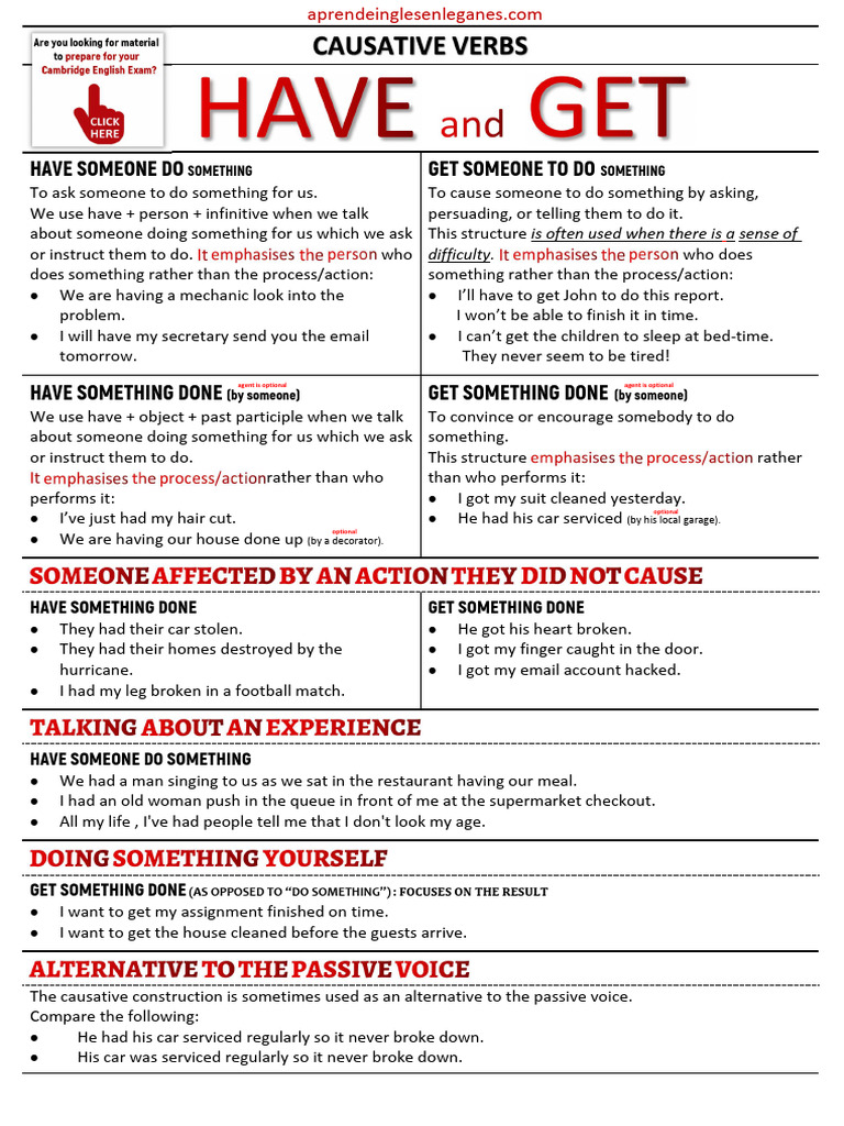 Causative Verbs (Have - Get) - 250816 - 110103 | PDF | Language ...