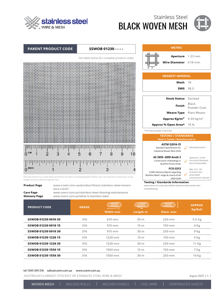 Black Stainless Welded Wire Mesh | PDF