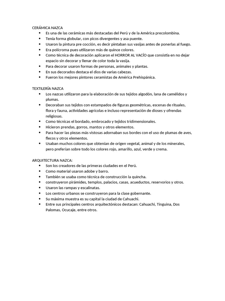 Cerámica Nazca | PDF