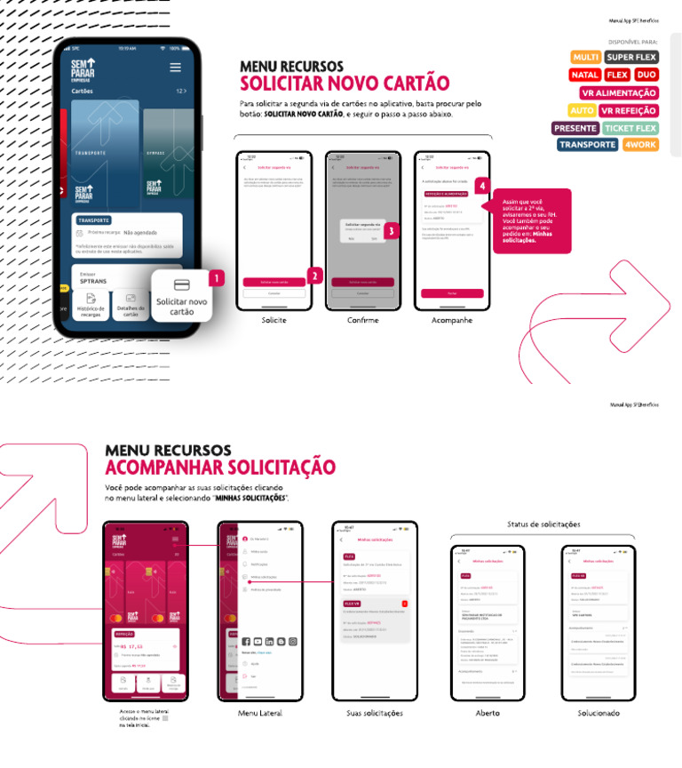 Solicitar 2ª Via de Cartão no App | PDF | Programas | Informática