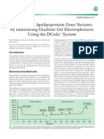 Detection of Apol Ipo Protein Gene Variants DGGE