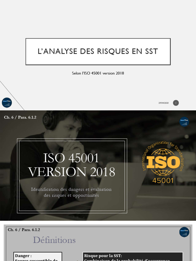 Analyse des Risques en SST selon ISO 45001 | PDF | Risque | Gestion des ...