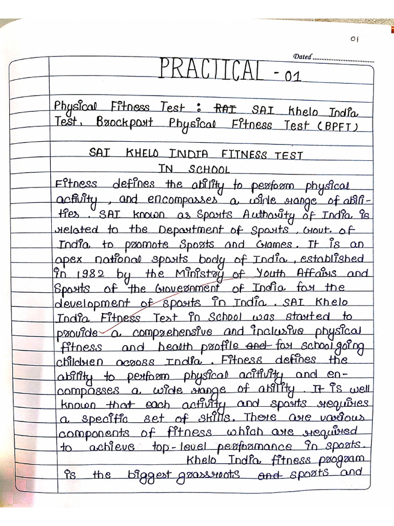 Physical Education Lab Manual Notes Class XII | PDF