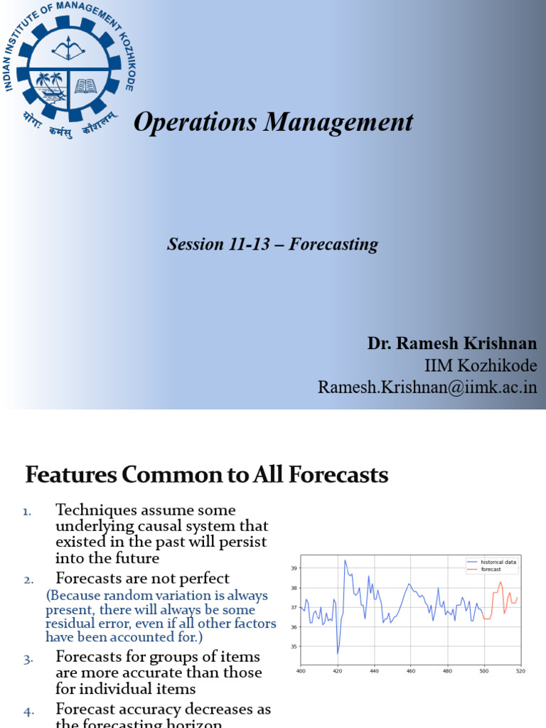 11-13 Forecasting PGP | PDF | Errors And Residuals | Forecasting