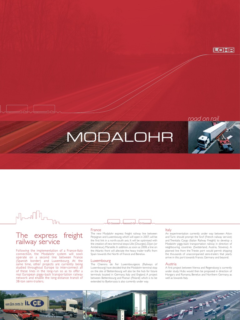 Modalohr: Road On Rail | PDF | Land Transport | Rail Transport