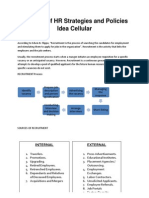 Analysis of HR Strategies and Policies Idea Cellular: Internal External
