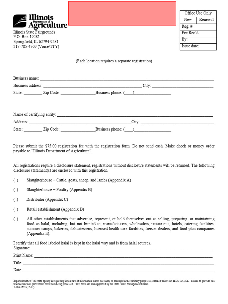 Halal Registration Form | PDF | Animal Slaughter | Animal Killing