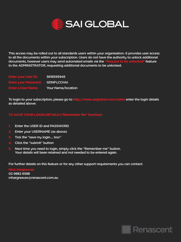 Sai Global Access Information | PDF