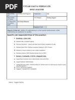 Uttam Galva Steels LTD: Role Analysis