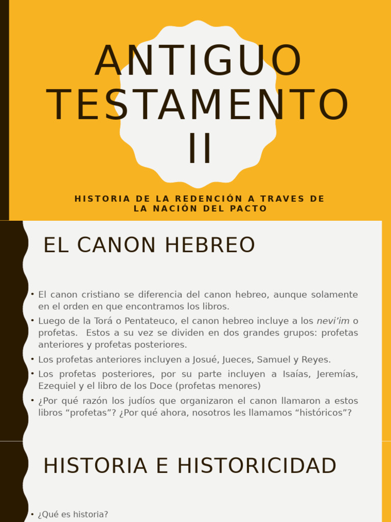 Historia y Géneros del Antiguo Testamento | PDF | Joshua | Libros de reyes