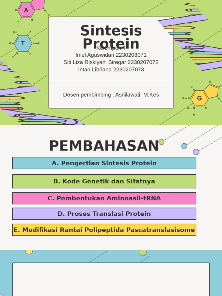 Proses Sintesis dan Translasi Protein | PDF
